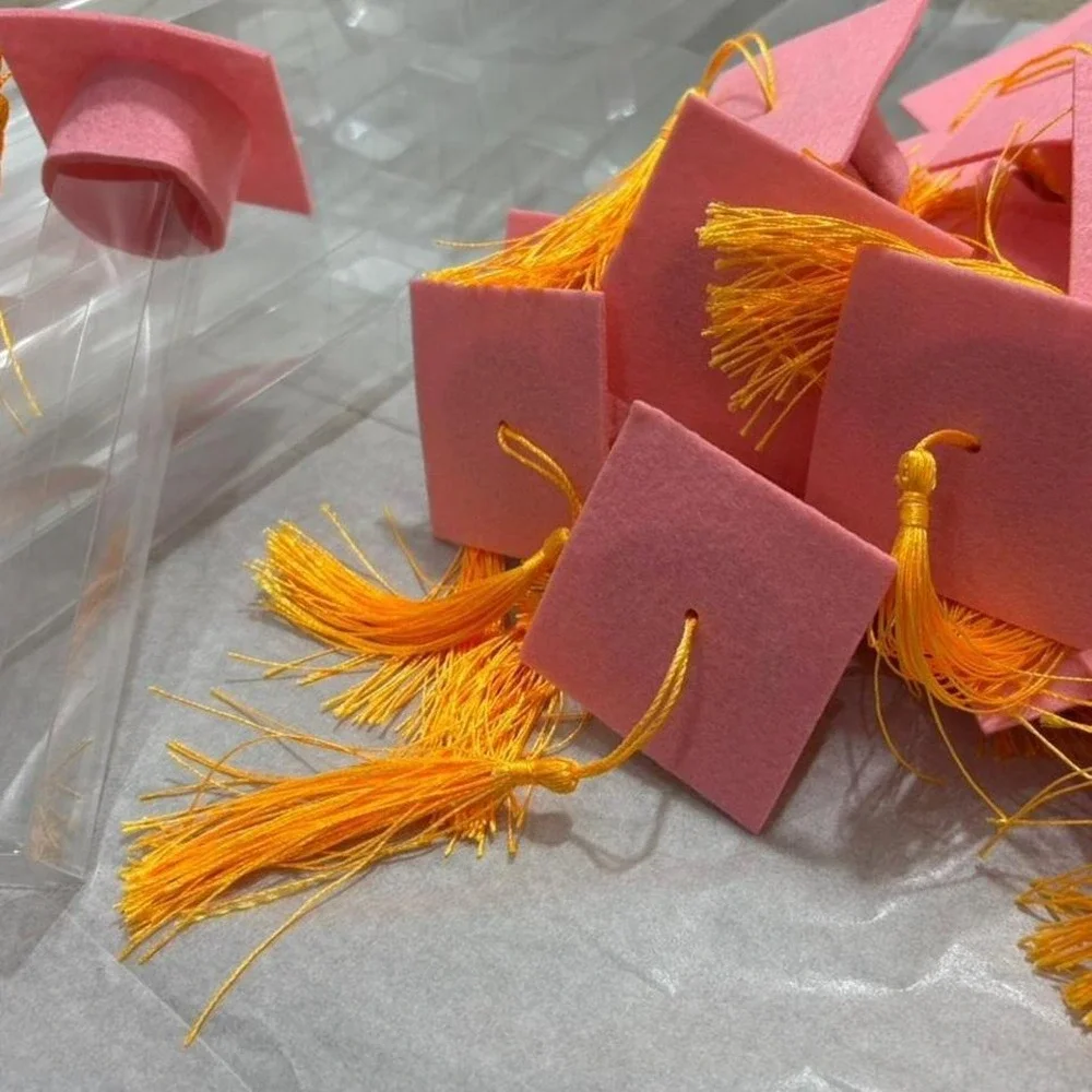 🎓 DIY Pink Graduation Cap Party Favor decor Set of 31 pieces (Class of 2026!)